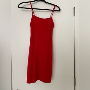 Red tight stretchy dress